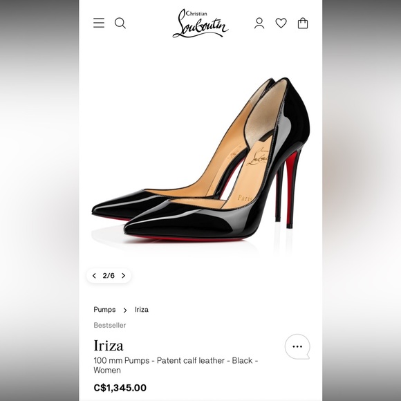 Christian Louboutin Iriza Black 100mm Patent Pump Size 40 (fits like US 10) - Picture 10 of 13